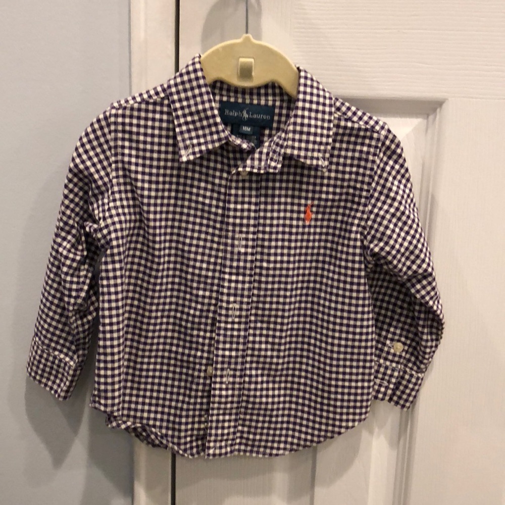 Boys Gingham Ralph Lauren Button down